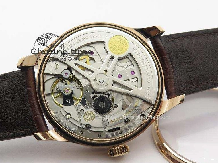 MIROTIME 0204 Unisex Portuguese Real PR RG IW500702 ZF 1:1 Best Edition On Brown Leather Strap A52010 V 7303